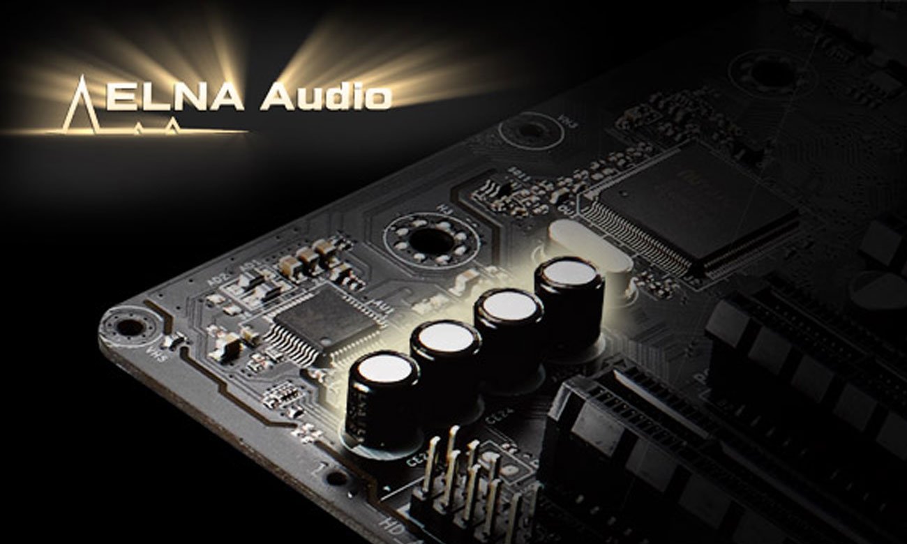 ASRock X370 Pro4 Kondensatory audio ELNA
