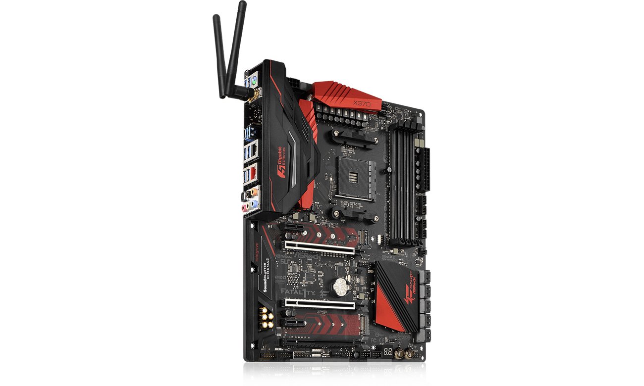 Płyta główna ASRock Fatal1ty X370 Professional Gaming Przód anteny