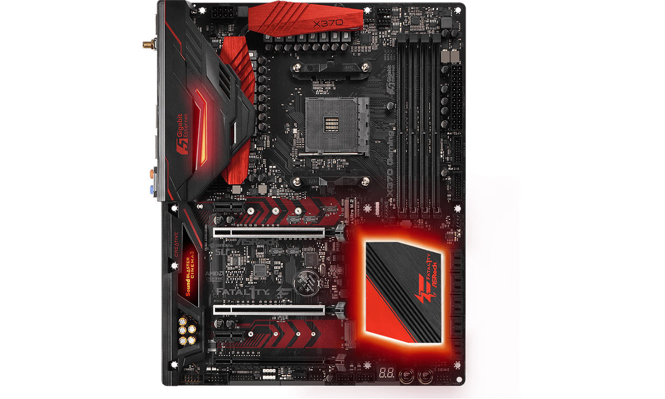 Płyta główna ASRock Fatal1ty X370 Professional Gaming Podświetlenie RGB LED