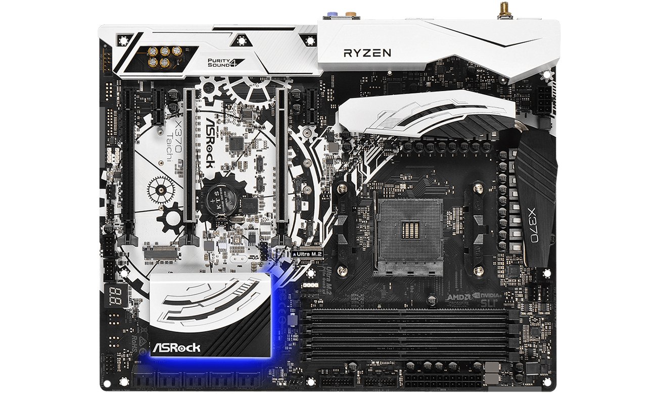 Płyta główna ASRock X370 Taichi Podświetlenie Przód RGB LED