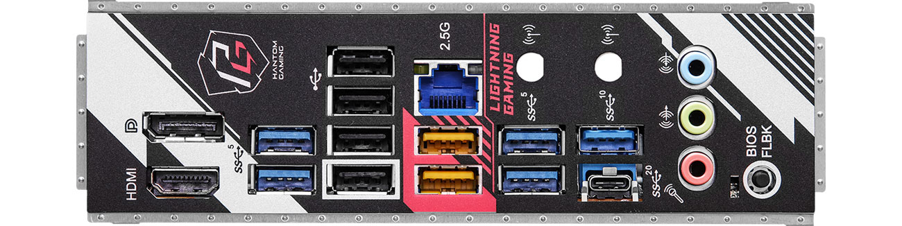 ASRock X670E PG LIGHTNING Porty