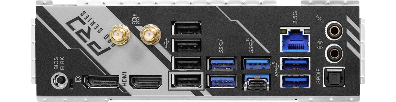 ASRock X670E Pro RS Porty