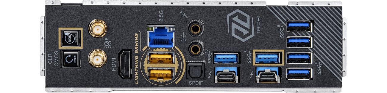 ASRock X670E Taichi Porty
