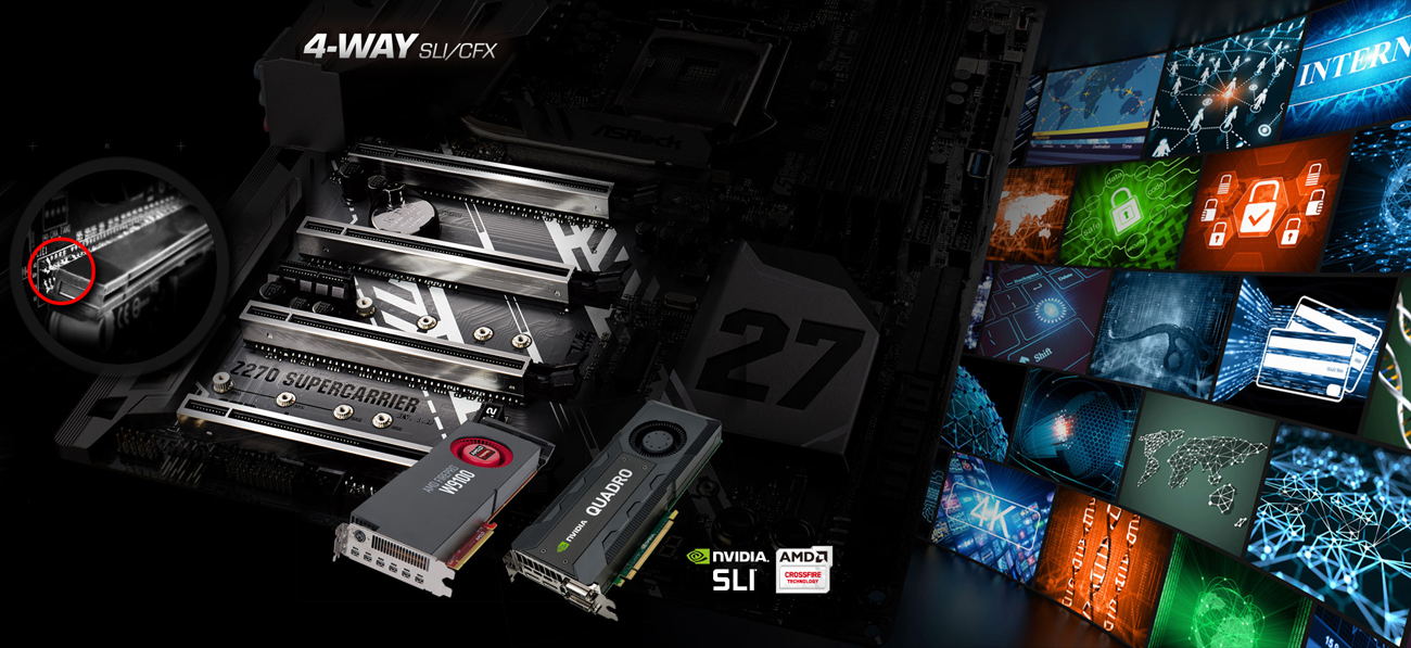 ASRock Z270 SUPERCARRIER 4x PCI-E SLI Crossfire