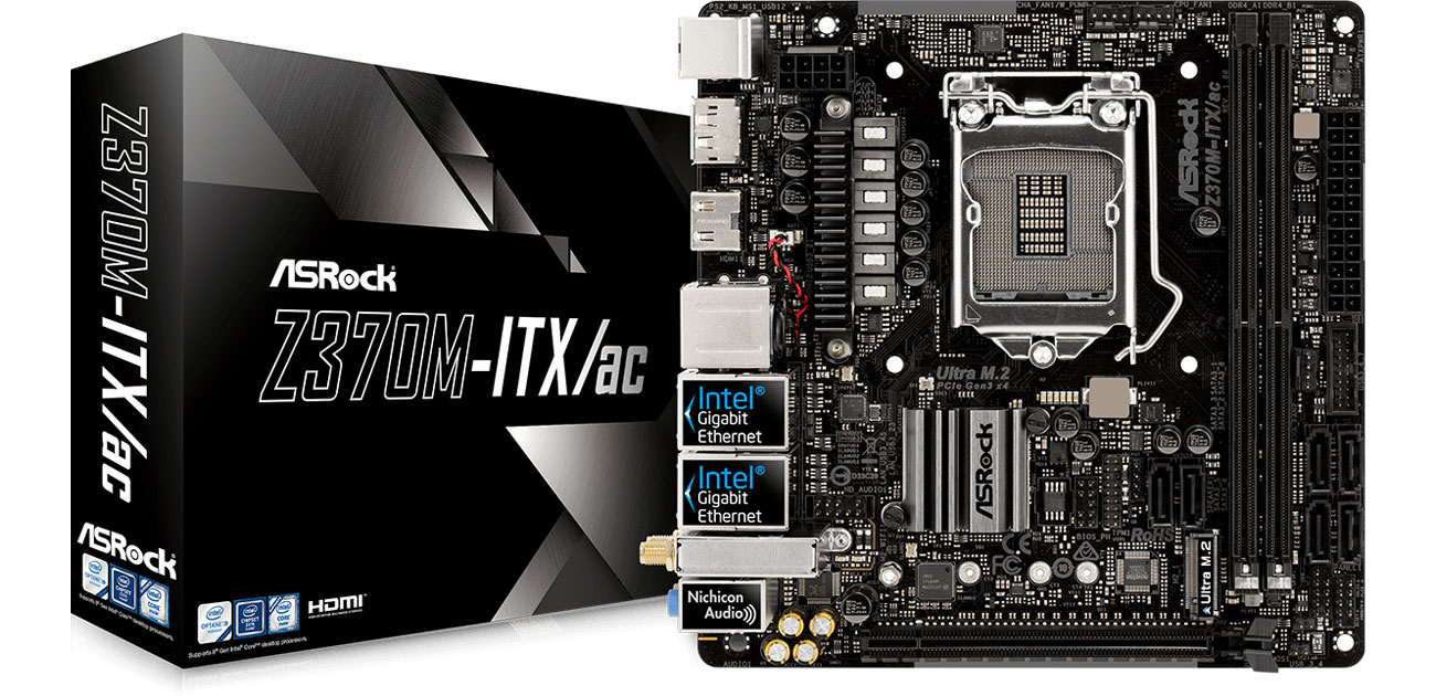 Płyta główna Socket 1151 ASRock Z370M-ITX/AC