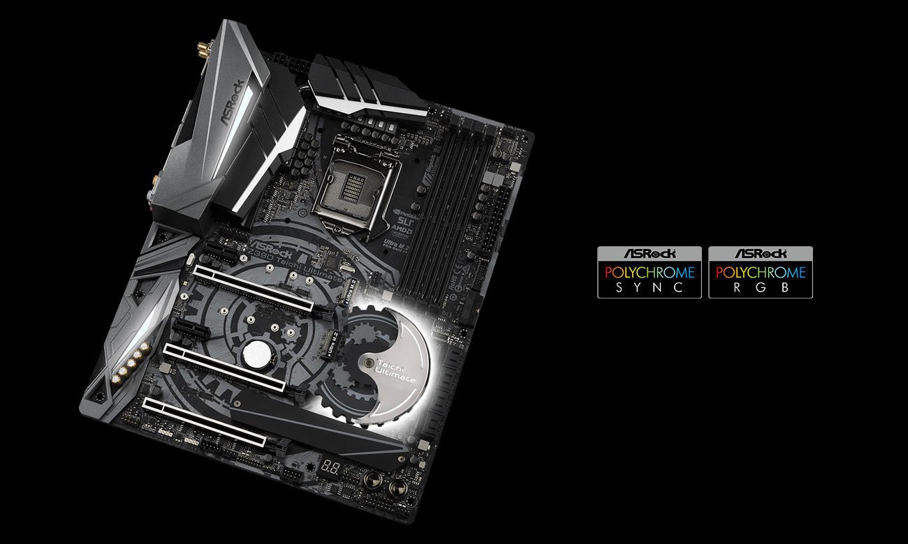ASRock Z390 TAICHI ULTIMATE Podświetlenie Polychrome RGb