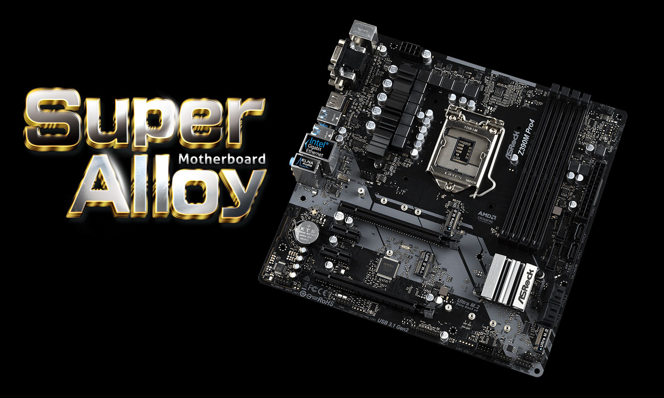 ASRock Z390M PRO4 Podzespoły