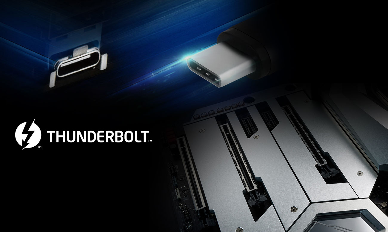 ASRock Z490 AQUA - Złącza M.2, USB, Thunderbolt
