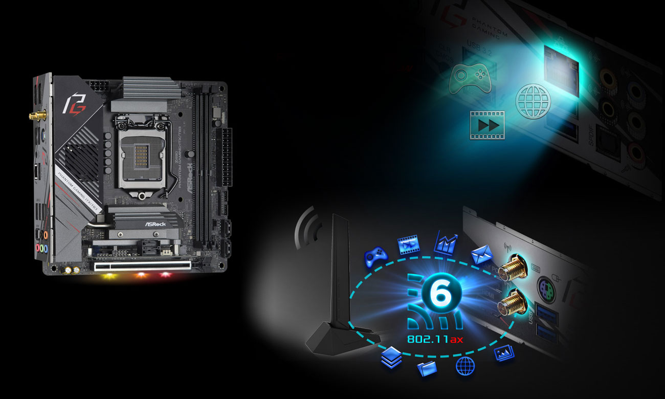 ASRock Z490 Phantom Gaming-ITX/TB3 - Łączność LAN