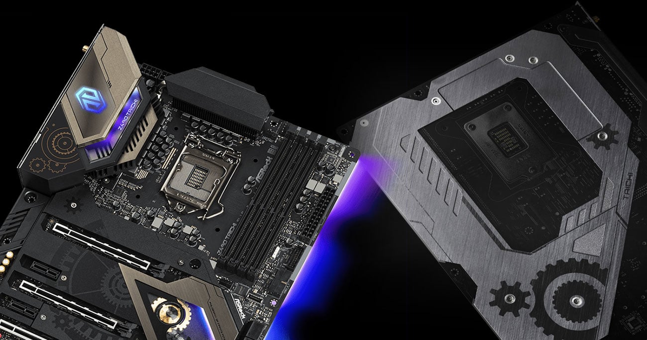 ASRock Z490 Taichi - Radiatory, backplate