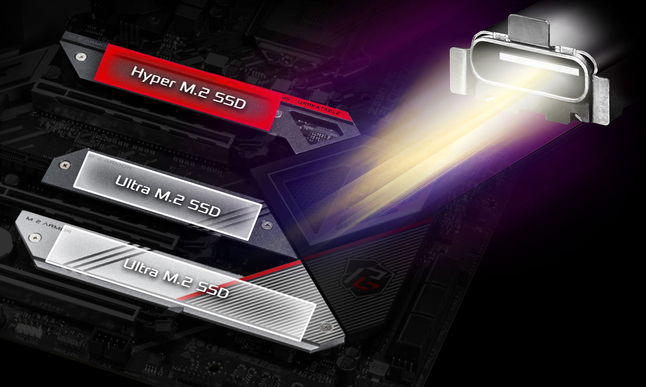 ASRock Z590 PG Velocita - Złącza M.2, USB