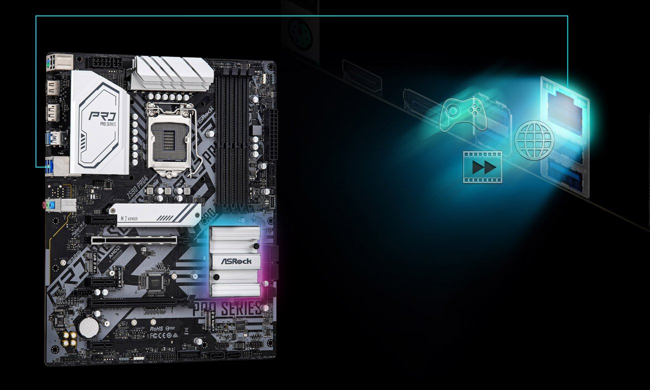 ASRock Z590 Pro4 - Łączność LAN