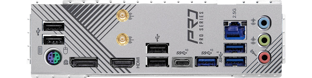 ASRock Z790 Pro RS WiFi Porty