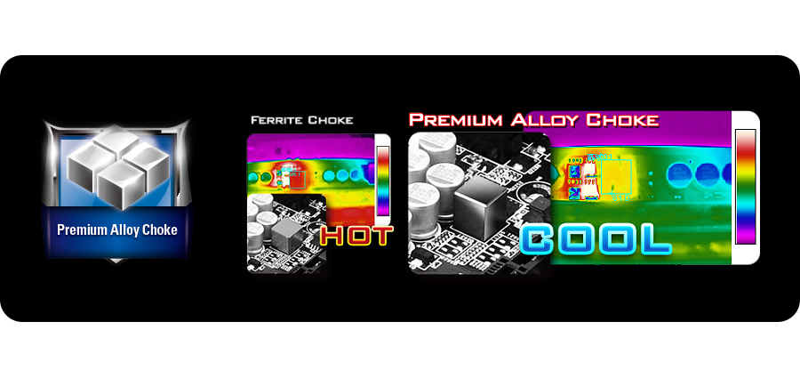 ASRock FATAL1TY Z97 KILLER/3.1 dławiki Premium Alloy choke