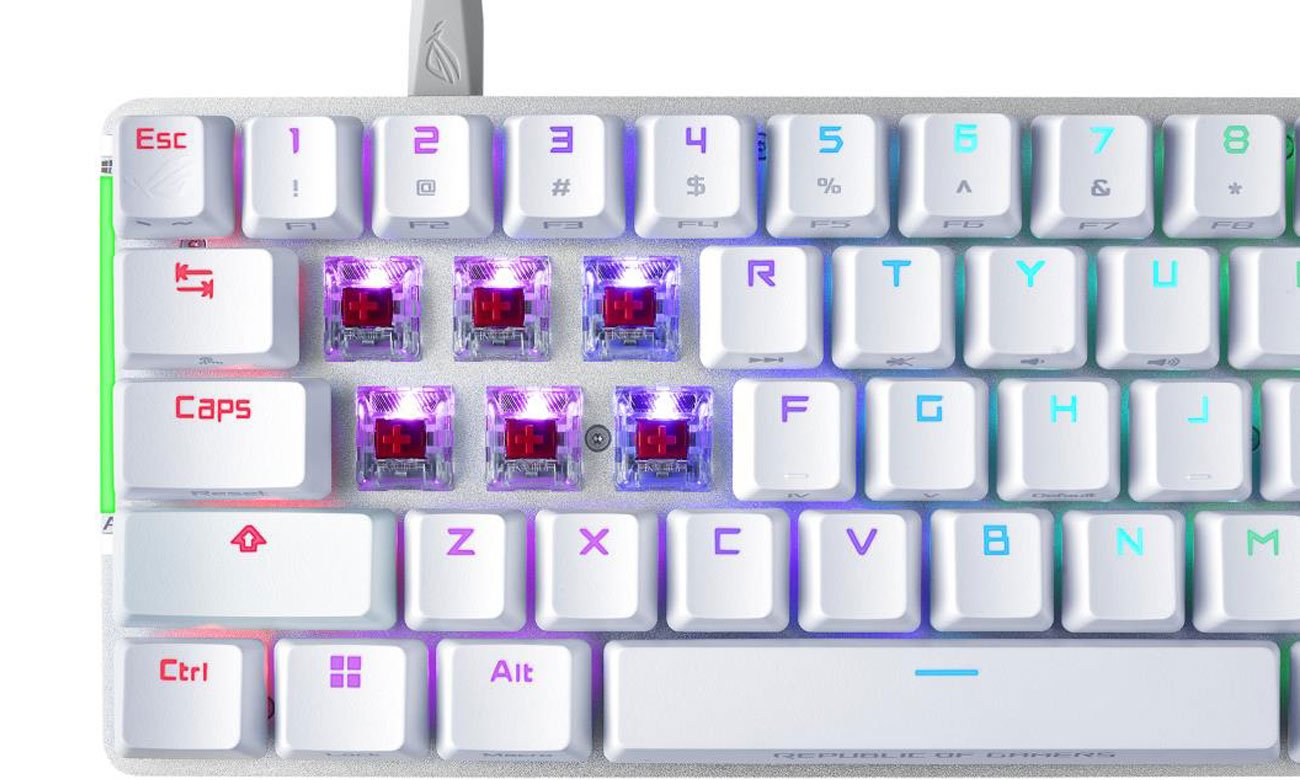 ASUS ROG Falchion Ace przełączniki RROG NX Red