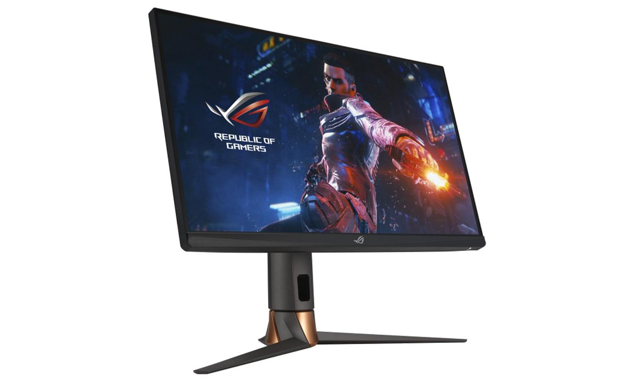 ASUS ROG Swift PG27UQR widok z przodu pod kątem