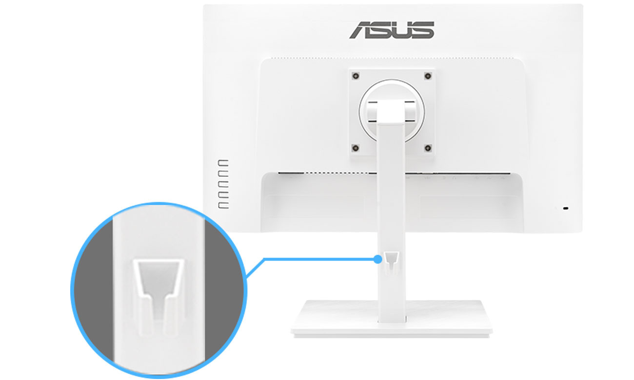 ASUS VA24EQSB-W organizacja kabli