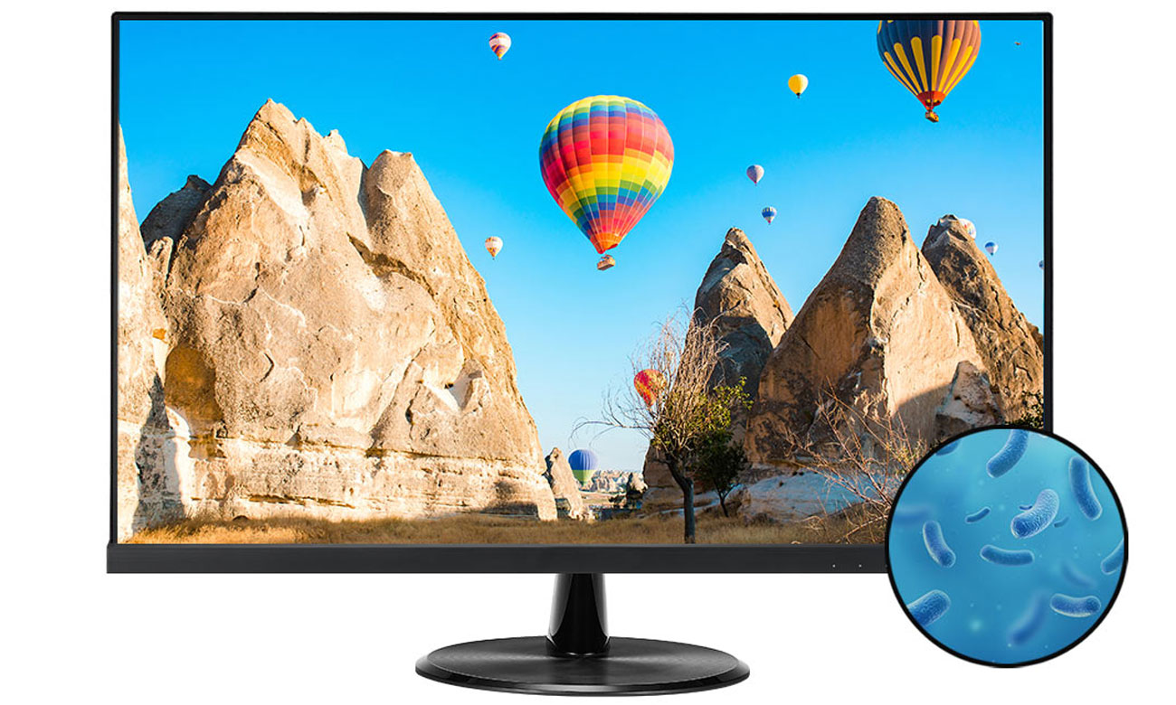 ASUS VY279HE-W bakterie na ramce