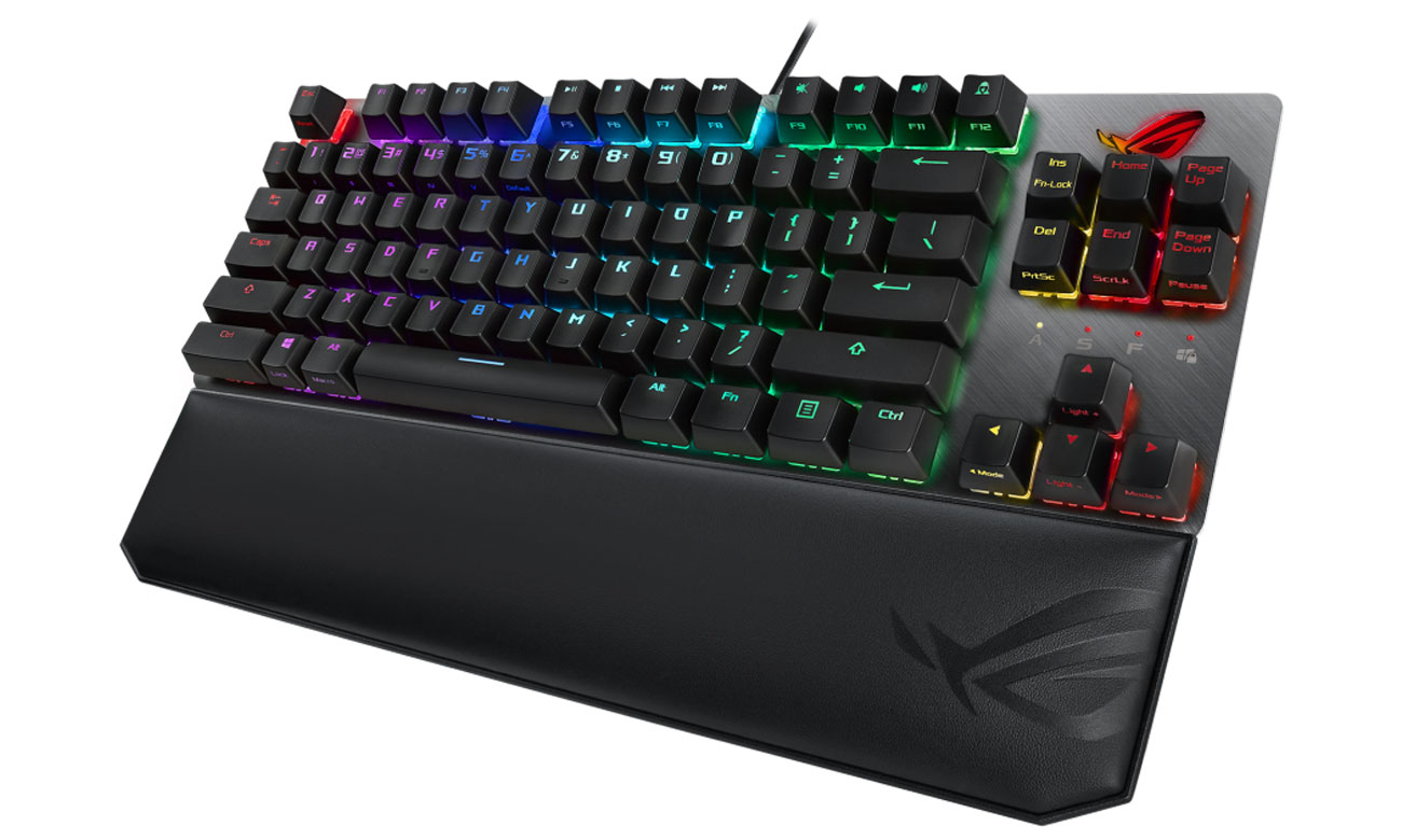 ASUS ROG Strix Scope NX TKL Deluxe widok z góry pod kątem