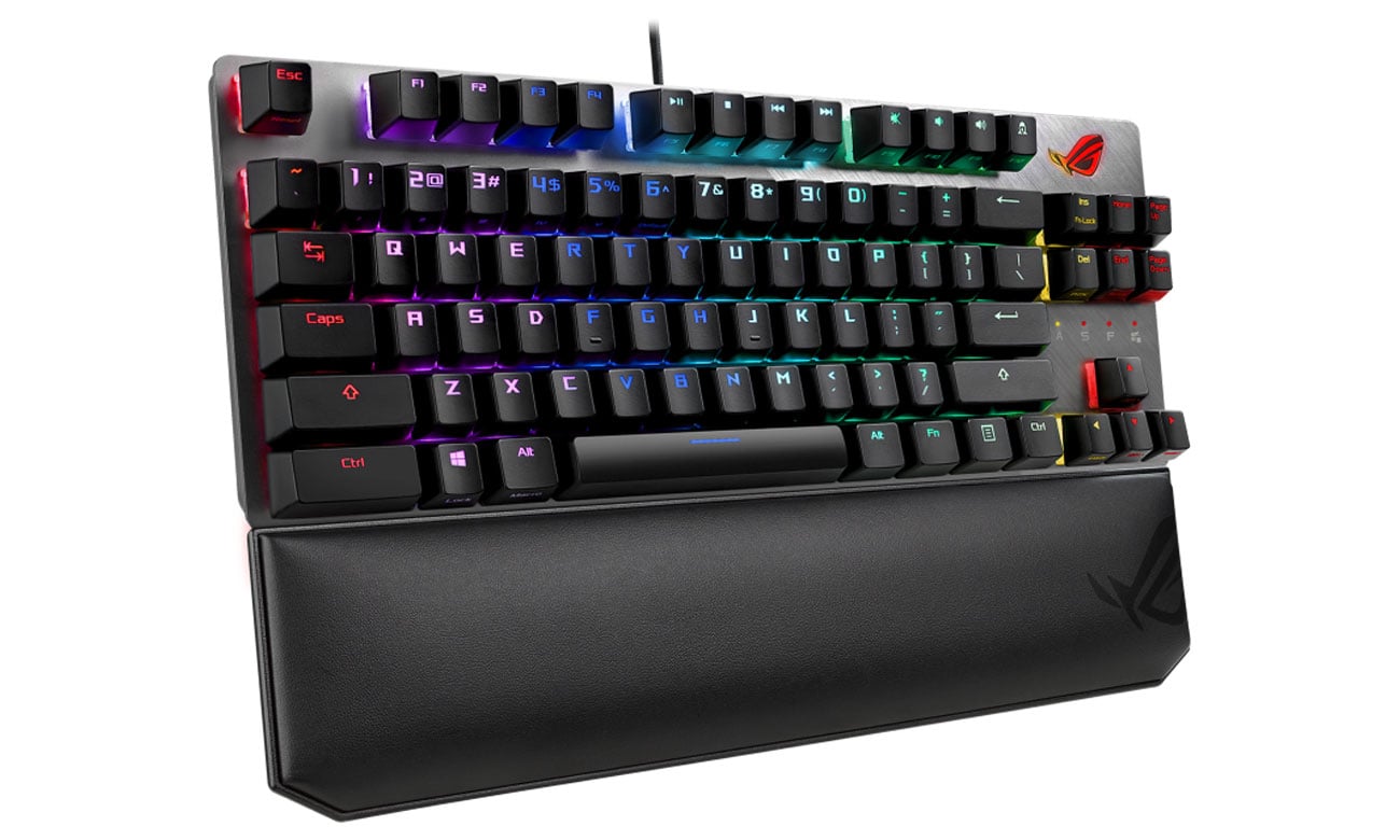 ASUS ROG Strix Scope NX TKL Deluxe widok z góry pod kątem
