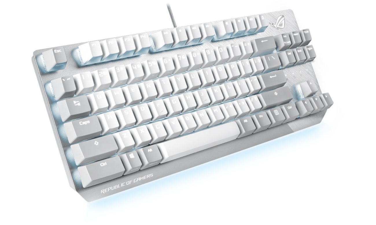 ASUS ROG Strix Scope NX TKL Deluxe widok z góry pod kątem