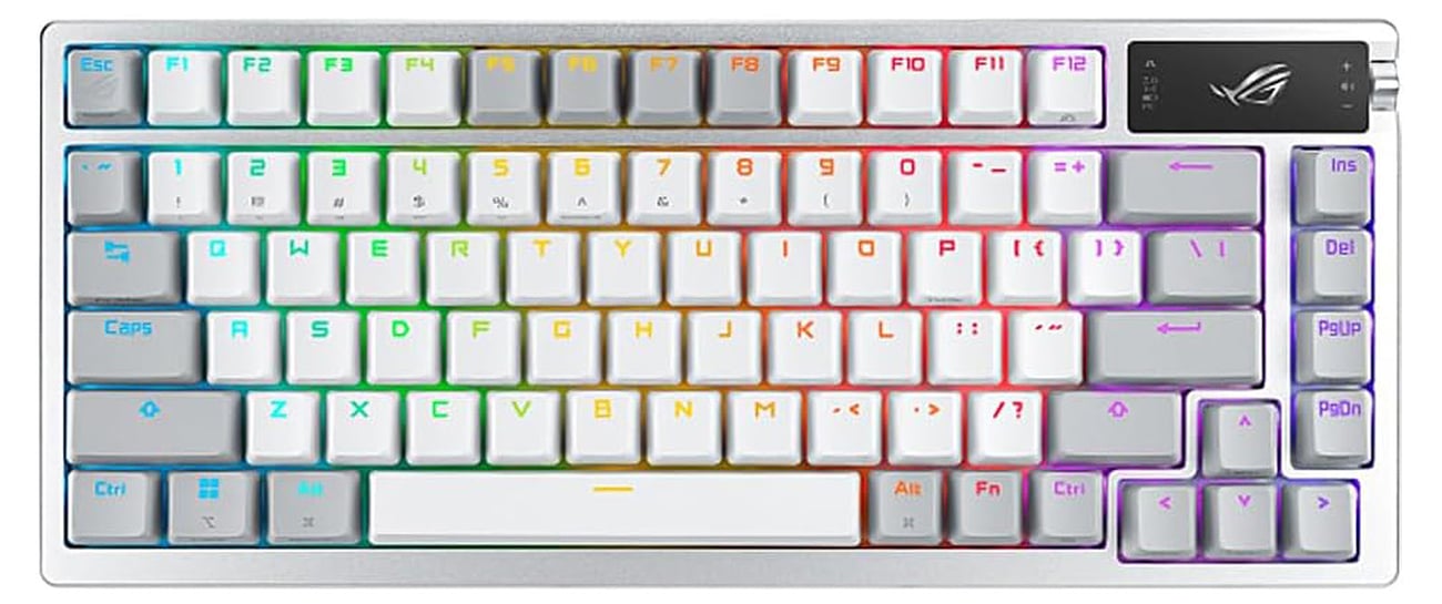 ASUS ROG AZOTH biała widok z góry