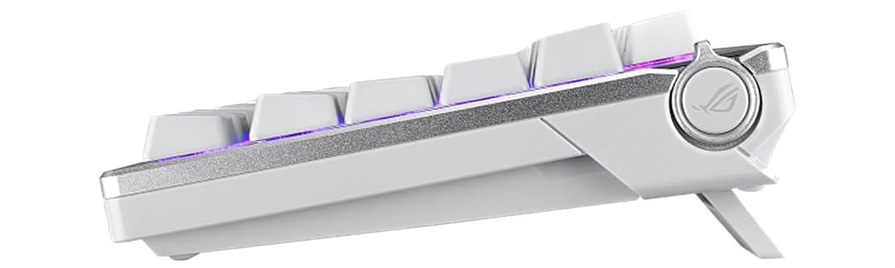ASUS ROG AZOTH biała widok z boku