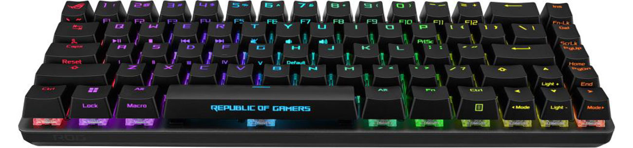 ASUS ROG Falchion Ace widok z boku, panel dotykowy