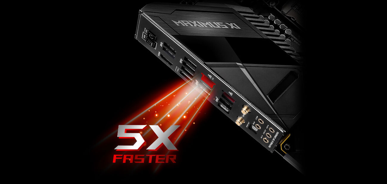 ASUS ROG MAXIMUS XI EXTREME Złącza LAN 5 Gb/s, Wi-Fi