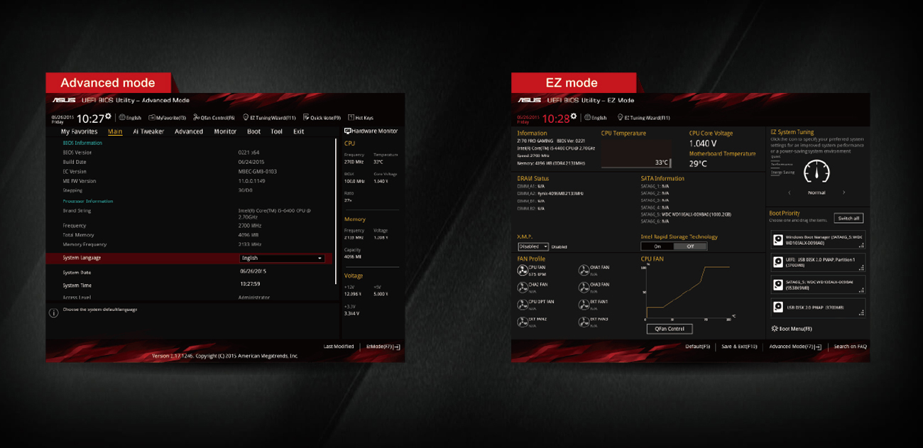 ASUS B150 PRO GAMING - ASUS EFI BIOS