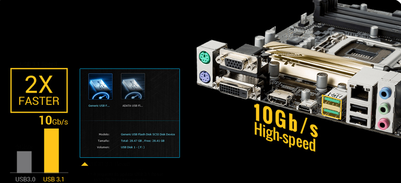 USB 3.1 10 Gb/s na pokładzie