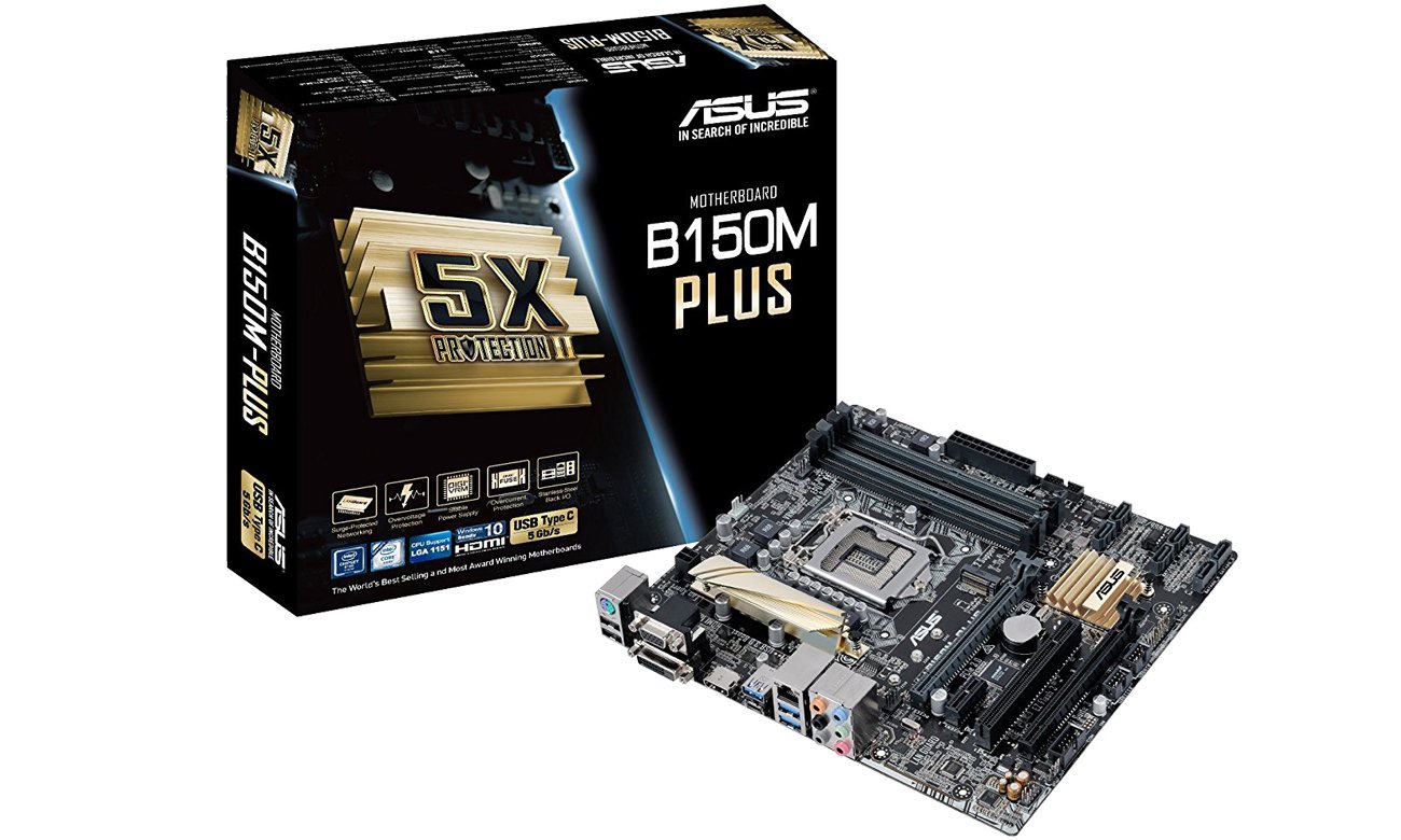 Płyta główna Socket 1151 ASUS B150M-PLUS (B150 2xPCI-E DDR4)