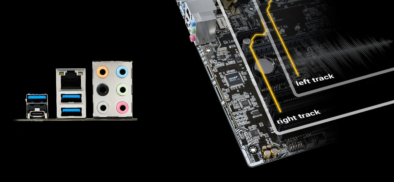 ASUS B150M-PLUS Ekranowany układ audio