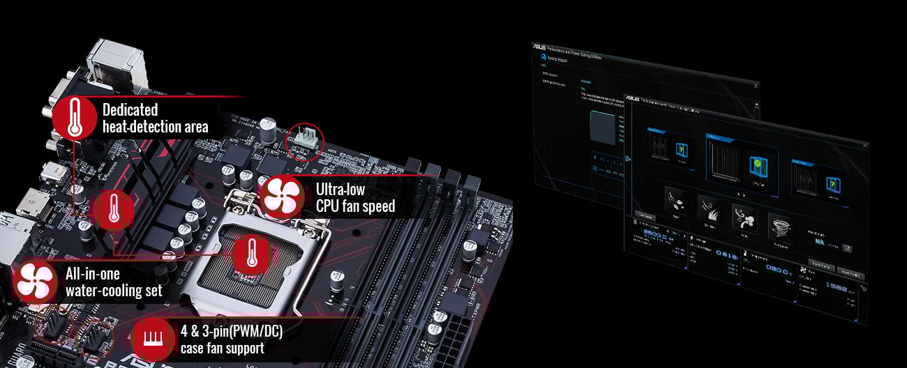 ASUS B250M-PRO Chłodzenie Fan Xpert 2