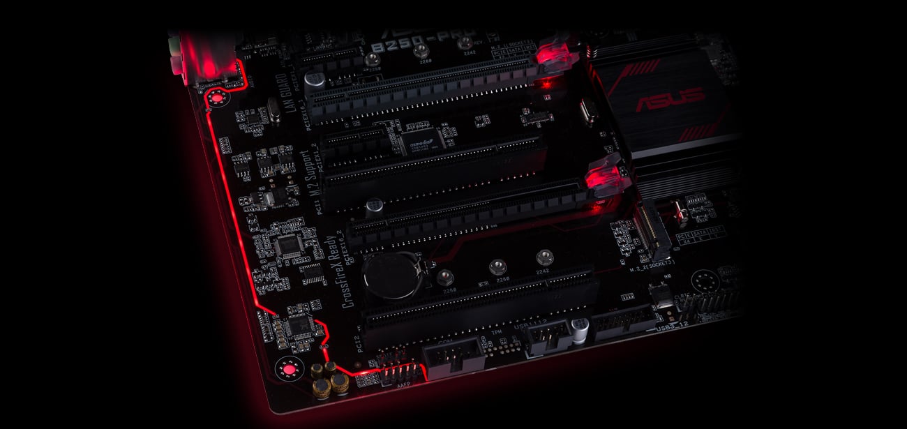 ASUS B250M-PRO Podświetlenie LED