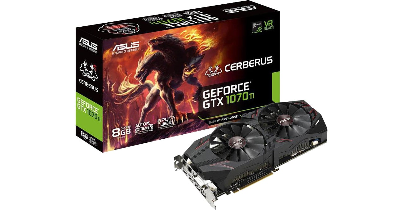 Karta graficzna NVIDIA ASUS GeForce GTX 1070 Ti CERBERUS 8GB GDDR5 CERBERUS-GTX1070TI-8G