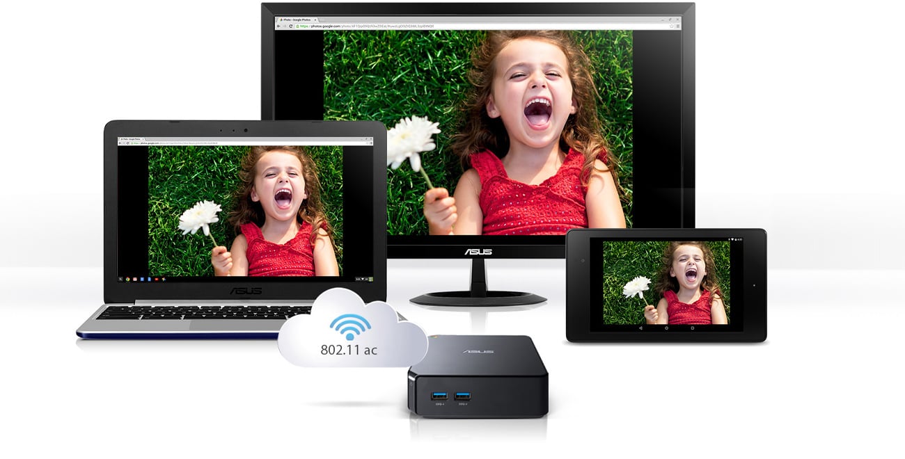 ASUS Chromebox CN62 łączność WiFi ac