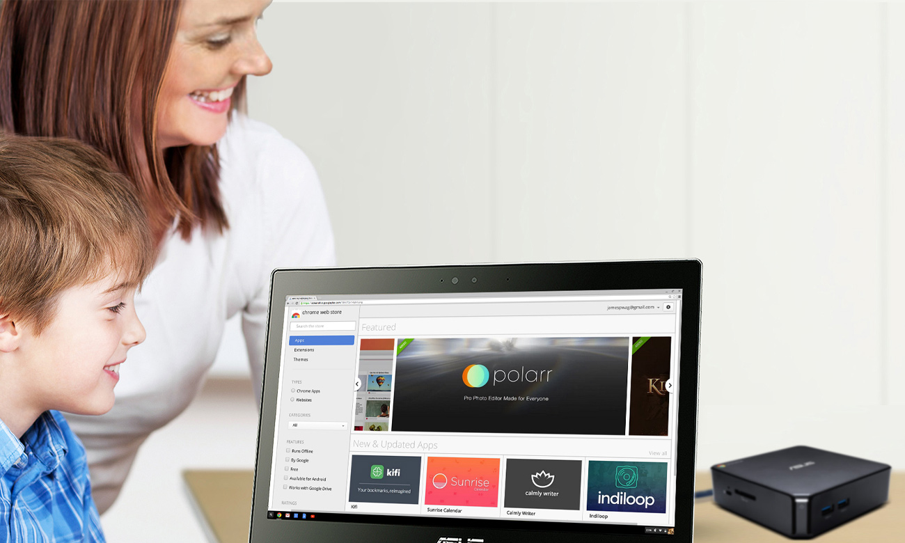 ASUS Chromebox CN62 dostęp do Chrome Web Store
