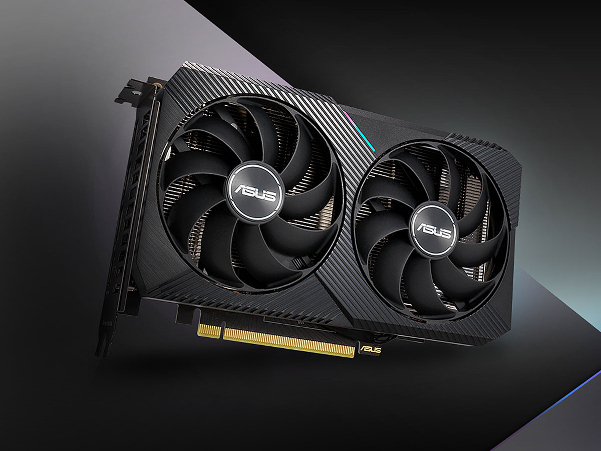 ASUS GeForce RTX 3050 Dual OC V2 chłodzenie