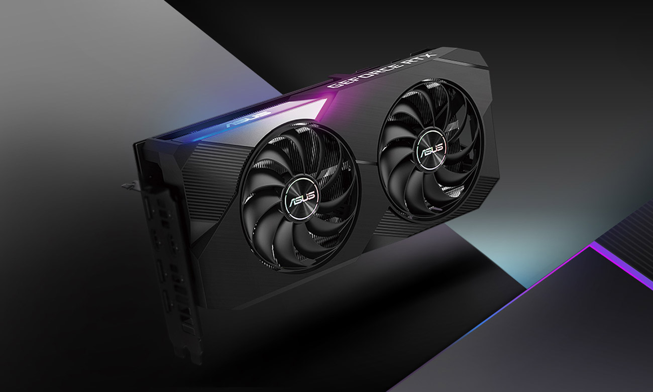 ASUS GeForce RTX 3070 Dual LHR chłodzenie