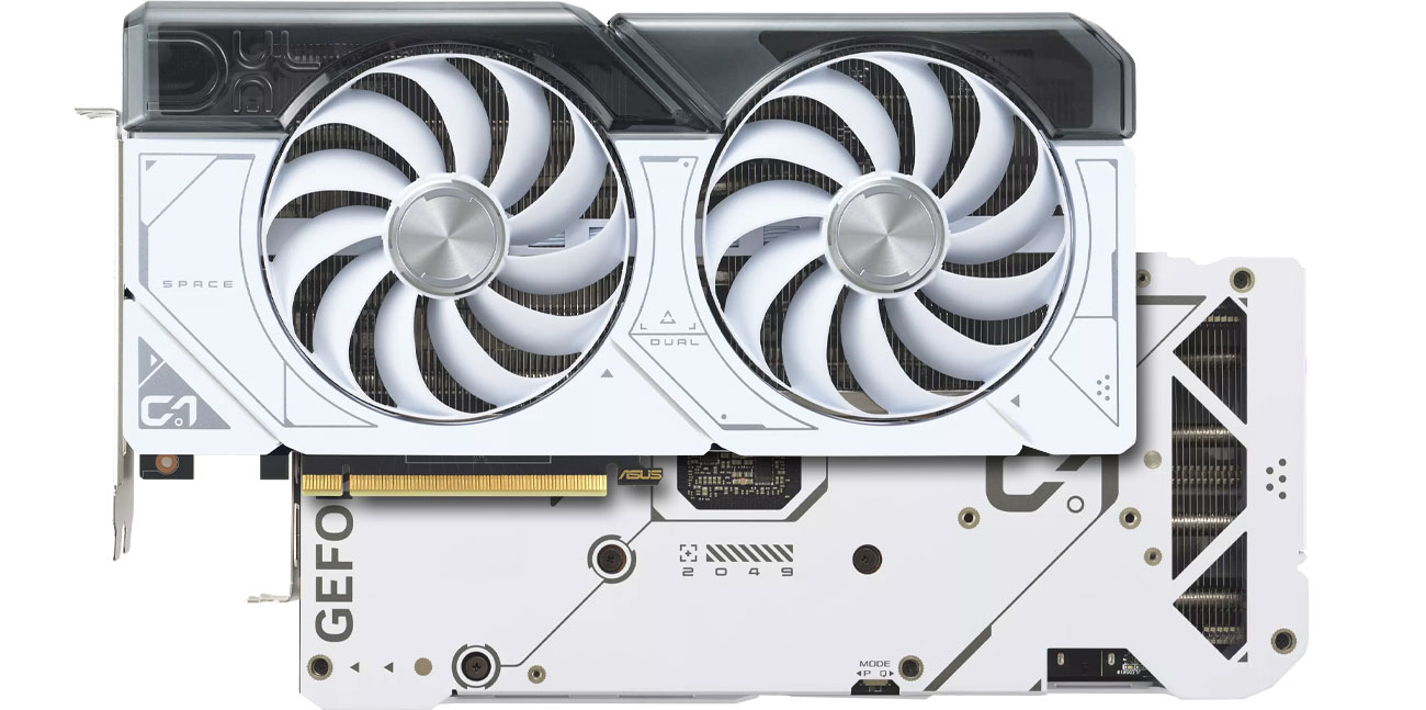 Охлаждение ASUS GeForce RTX 4070 SUPER DUAL OC WHITE