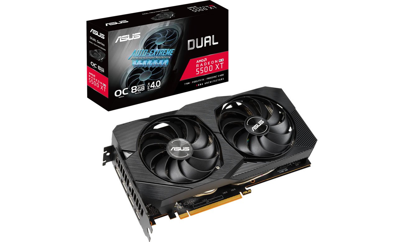 Karta graficzna AMD ASUS Radeon RX 5500 XT DUAL EVO OC 8GB GDDR6