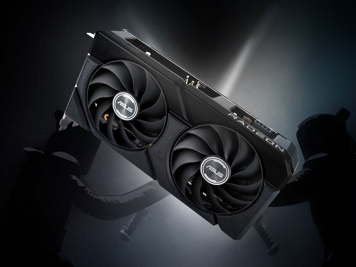 ASUS Radeon RX 7600 XT Dual OC chłodzenie