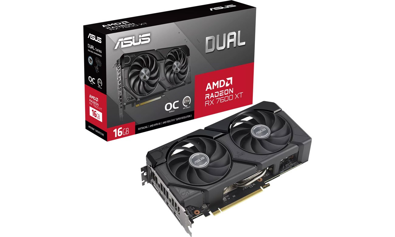 ASUS Radeon RX 7600 XT Dual OC 16 GB GDDR6