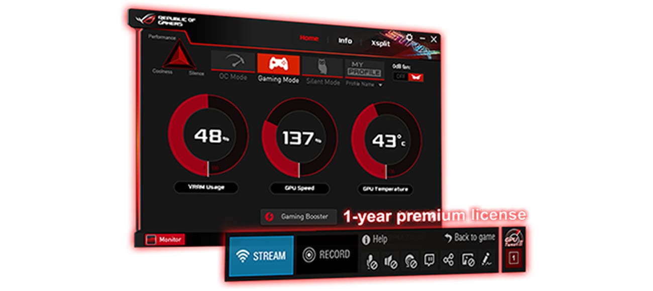 GPU Tweak II z XSplit Gamecaster