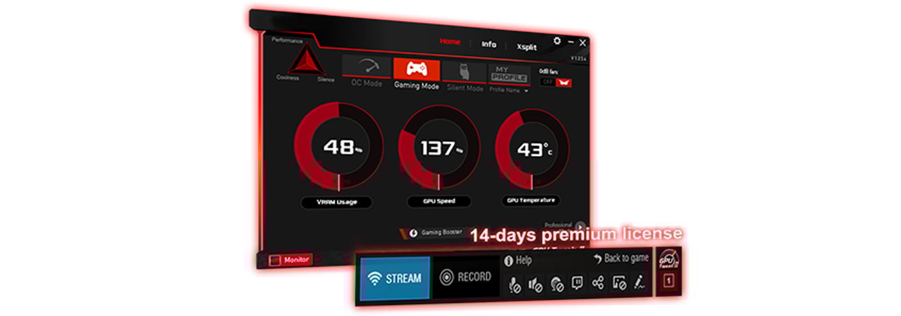 GPU Tweak II z XSplit Gamecaster