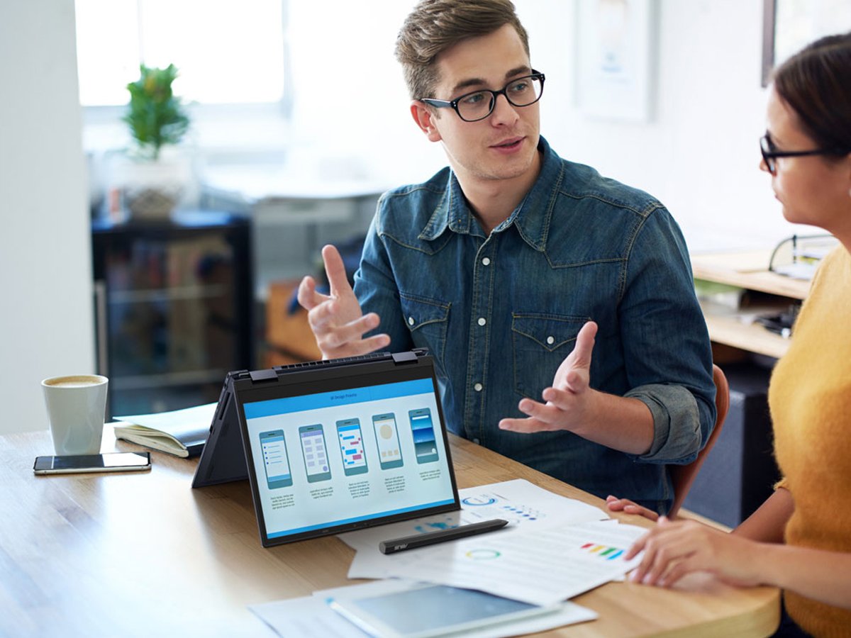 ASUS ExpertBook B7402 Flip współpraca w biurze