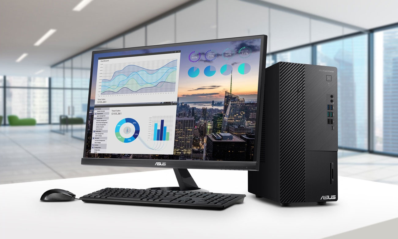 ASUS ExpertCenter D700ME porty z przodu obudowy