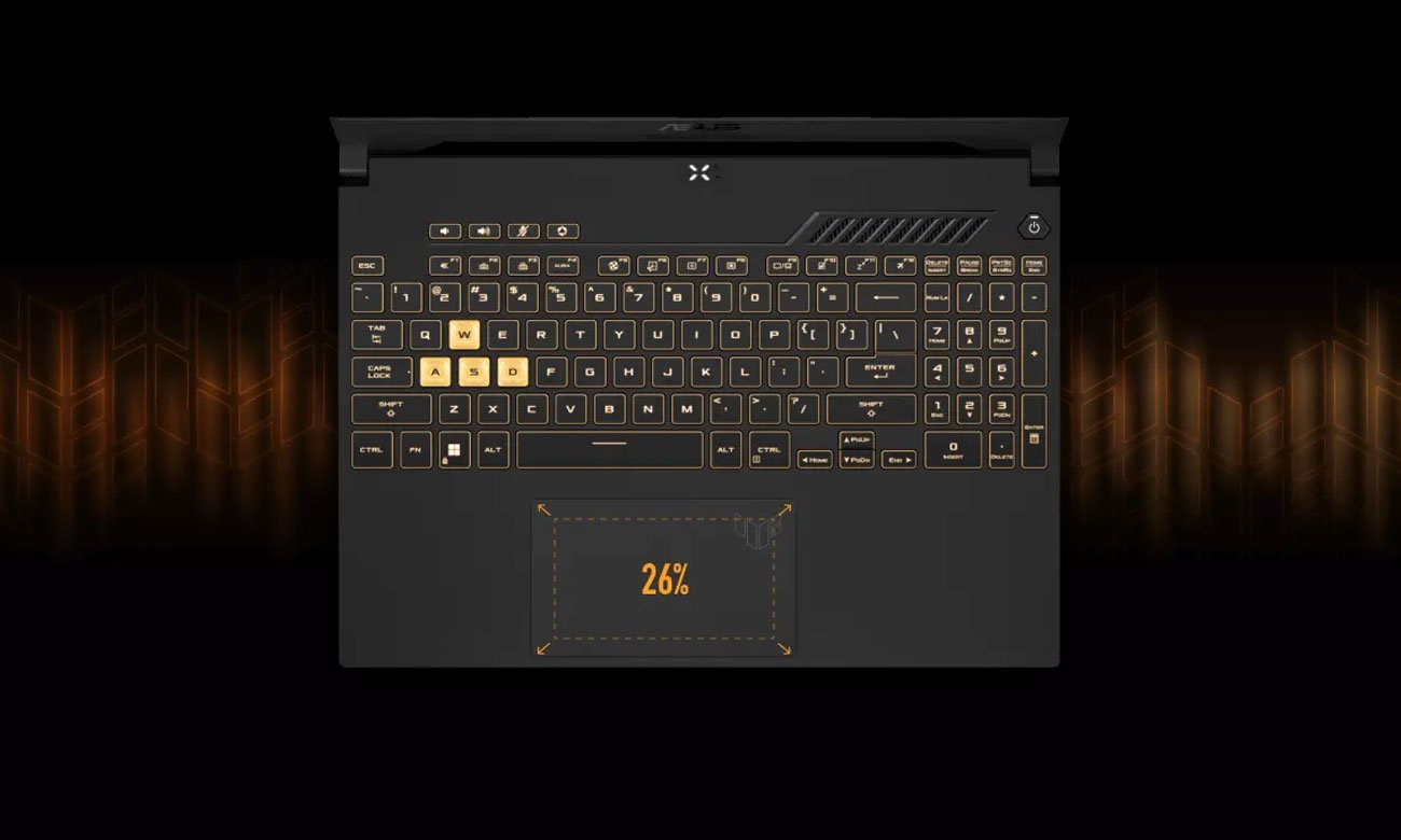 ASUS TUF Gaming F15 backlit keyboard