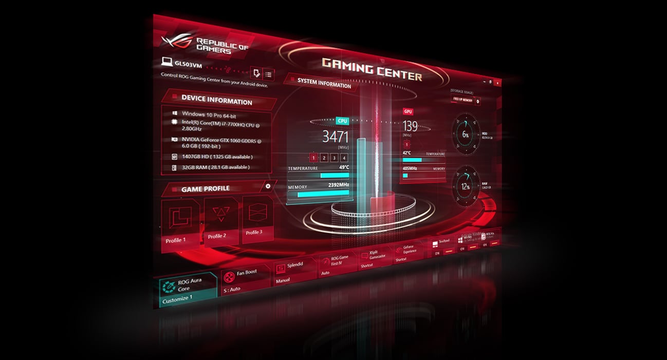 ASUS ROG Strix GL703GE ROG gaming Center